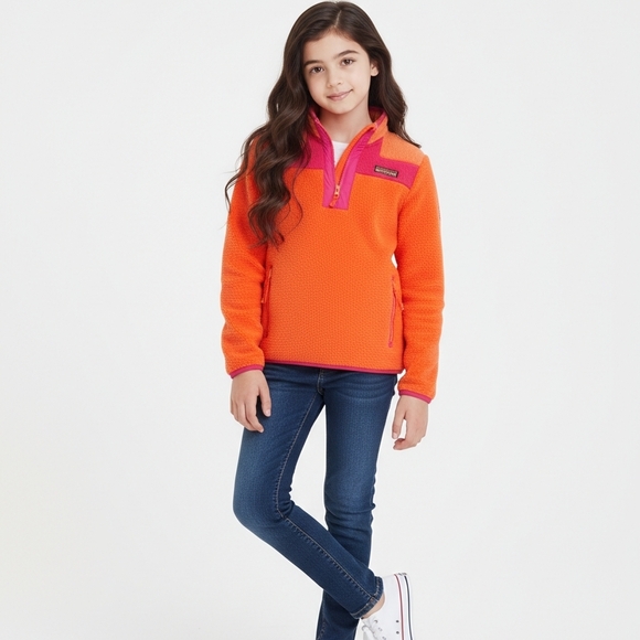 Vineyard Vines Other - Vineyard Vines Kids Orange and Pink Quarter-Zip